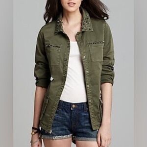 Guess Green Military Twill Jacket Size S